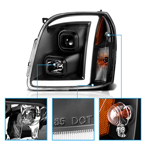 AmeriLite LED Bar Projector, Halogen, LED Car Headlights Set For 2007