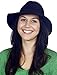 Simplicity Women's Wide Brim Wool Felt Fedora Hat with a Braided Band, Black