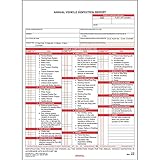 100 Annual Vehicle Inspection Report, 3-Ply, Carbonless