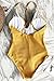 Cupshe Fashion Happy Ending Solid One-Piece Swimsuit Beach Swimwear Bathing Suit (XL),Yellow