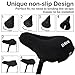 DAWAY Comfortable Bike Seat Cover - C7 Soft Gel & Foam Padded Exercise Bicycle Saddle Cushion Men Women Kids, Fit for Peloton, Stationary Bike, Mountain Road Bikes, Outdoor Cycling