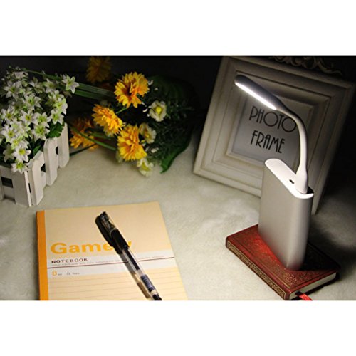 JKLcom USB LED Light (5 Pack) Mini Flexible Adjustable Portable Lamp for Night Book Reading, Night Light, Night Work, Light Lamp
