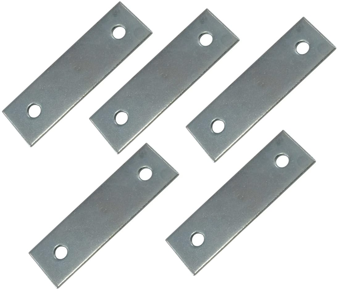 Merriway BH03787 (5 Pcs) Straight Flat Mending Repair Plate BZP 50mm (2 inch) - Pack of 5 Pieces