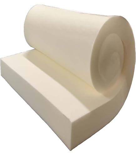 Foamma High Density Upholstery Foam Sheet - 1" X 22" X 68" Cushion Replacement Foam, Made In USA