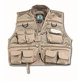 Master Sportsman Youth Mesh Fishing Vest (Khaki) Medium