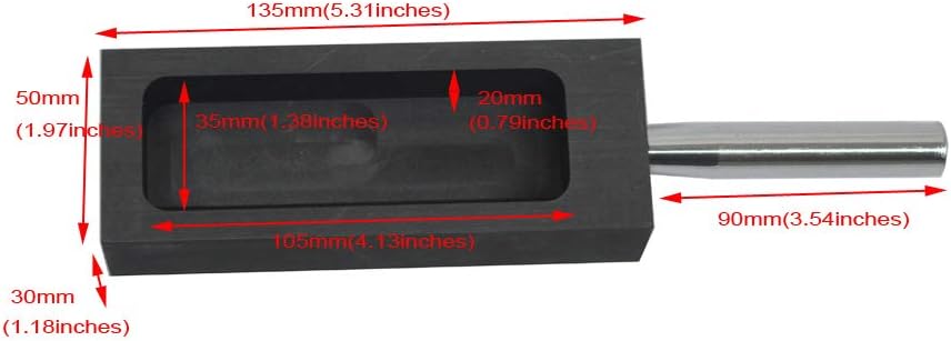 LLF Gold Silver Graphite Ingot Mold Mould Crucible for Melting Casting Refining with Metal Bar (1kg), Gold,Silver - Image 3
