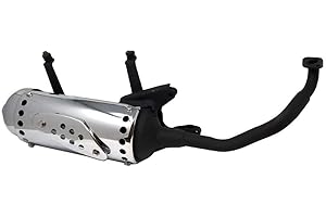 MYK MOTORCYCLE PARTS MMG Scooter Exhaust Muffler - Standard OEM Replacement for 125cc 150cc 4-Stroke GY6 engines compatible with Tao Tao Powermax 150 PMX150
