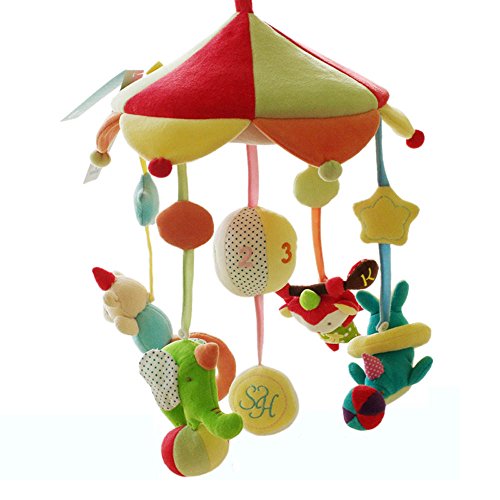 SHILOH Baby Crib Decoration 60 tunes Lullabies Plush Musical Mobile (Monkey Carnival)