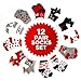 Disney Kids & Baby Girls Mickey & Minnie Mouse Assorted Color Pair Socks Set, Red, Black, Grey, White Collection, 0-6 Months