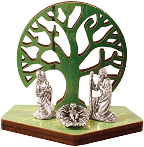 the Healing Corner Christmas Nativity set Tree of Life Miniature 3 Figures 1" Boxed