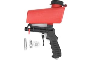 90PSI Sandblaster Gun Kit, Hand Held Feed Sand Gun Use to Remove Paint, Stain, Rust, Grime on Surfaces, Pneumatic sandblastin