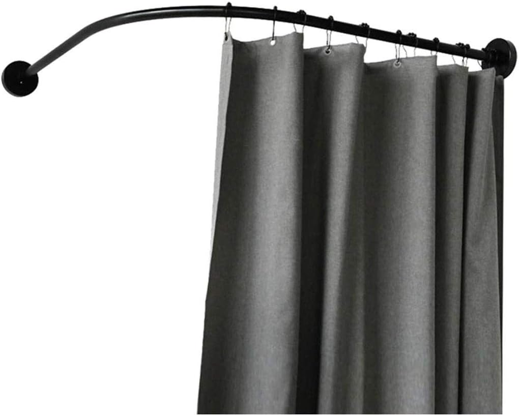 LShaped Arc Curtain Rod,Stainless Steel Extendable Telescopic Wall Mounted Shower