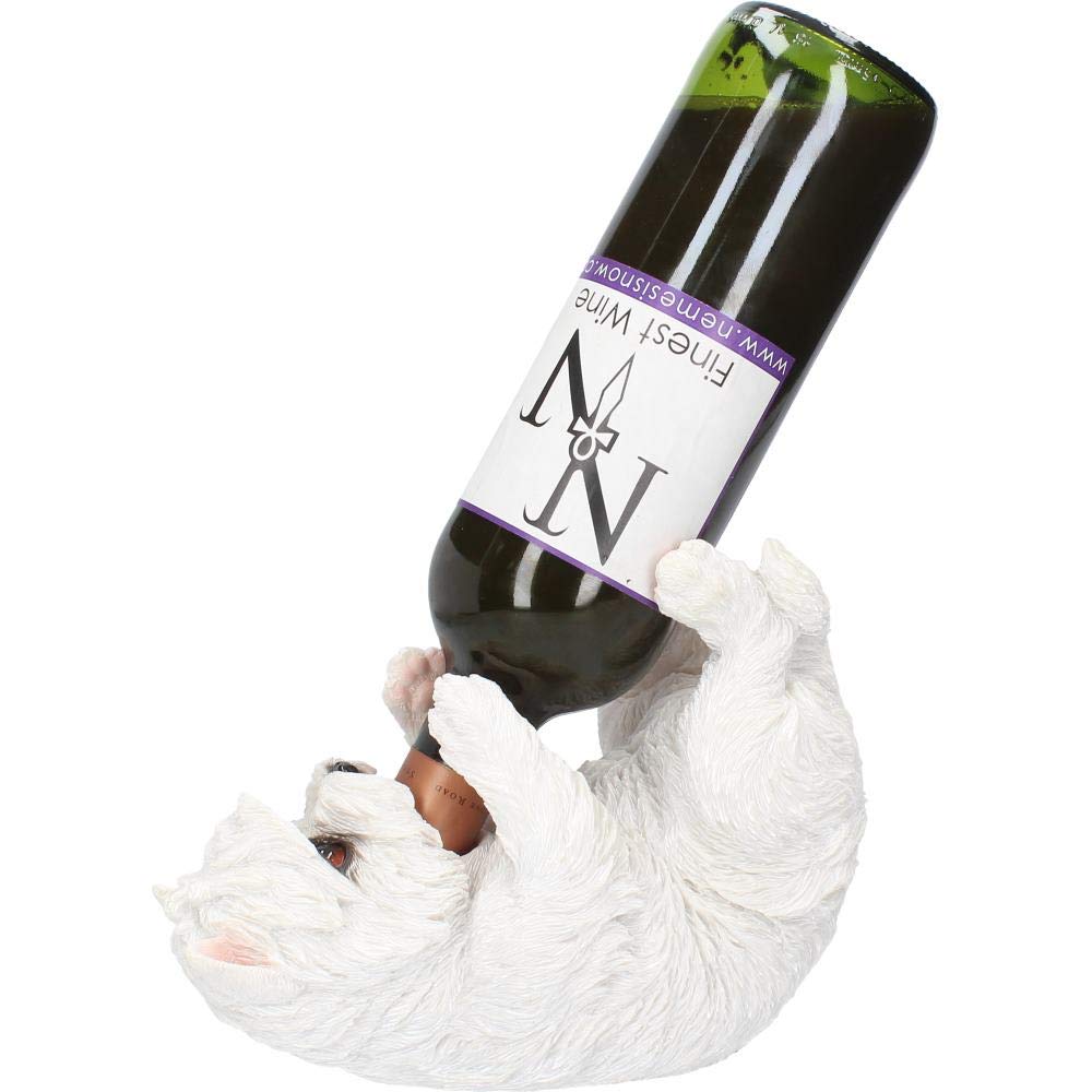 Nemesis Now Guzzlers West Highland Terrier Wine Bottle Holder 21cm White