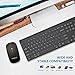 Wireless Keyboard and Mouse,FENIFOX Full-Size USB Dual System Switching Double Ergonomic Whisper-Quiet Compatible with PC Desktop Computer macOS Windows -Silver White (Black Gold)