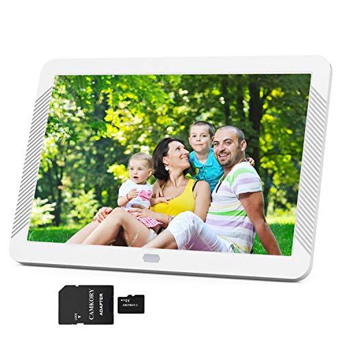 Camkory 1920×1080 Digital Picture Frame 8 Inch Widely IPS Screen Include 32GB SD Card, Photo Auto Rotation, Image Preview, Adjustable Brightness, Support Max 128GB USB Drive, SD, MMC, MS Card