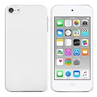 FINCIBO Case Compatible with Apple iPod Touch 5 6 7th Gen 2019, Back Cover Hard Plastic Protector Case Stylish Design for iPod Touch 5 6 7 - Solid White