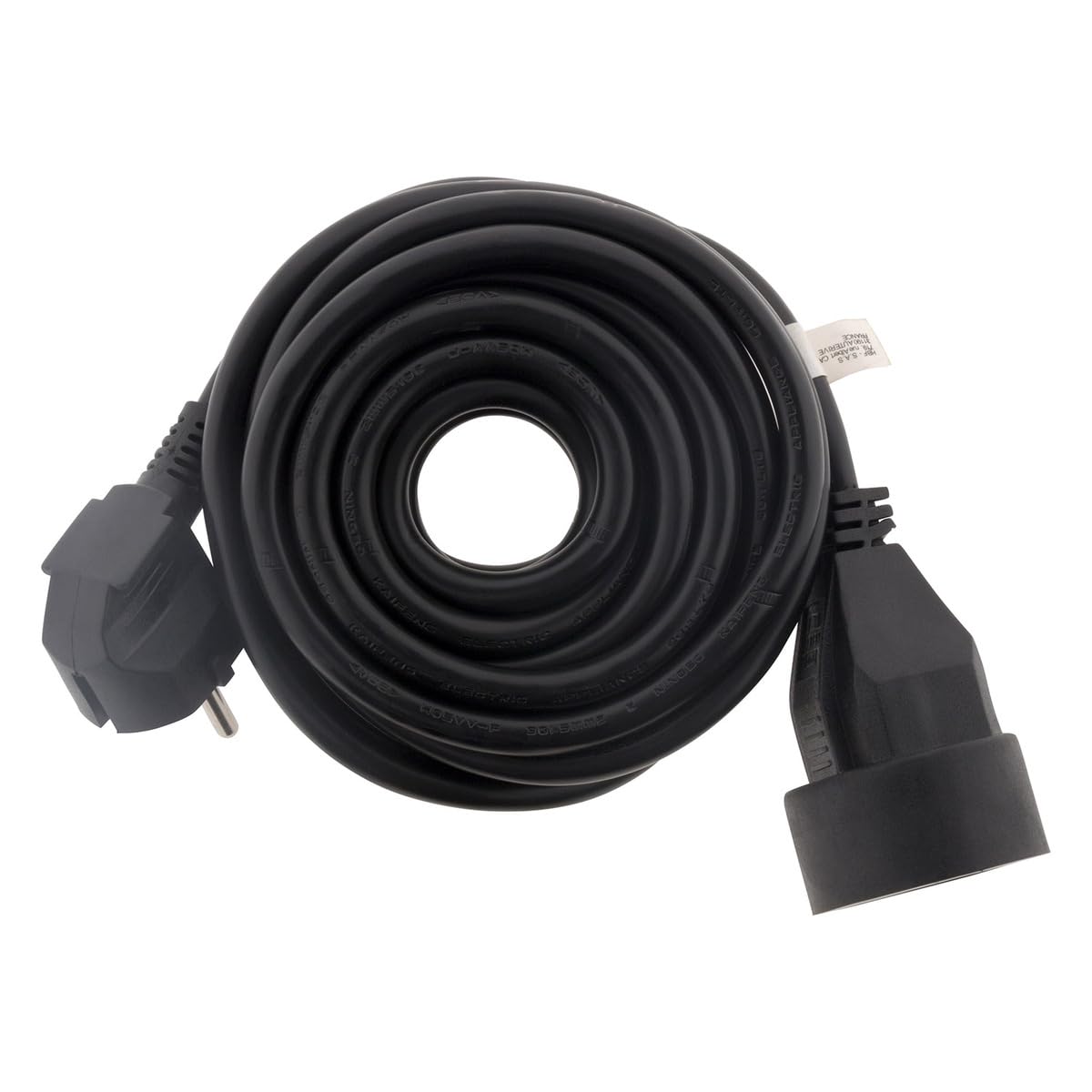 Zenitech Extension Cable 16A 2P+T HO5VV-F 3G1.5mm² Black 10 m