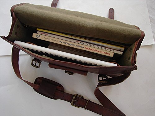 Sankalp Leather Men's Genuine Vintage Brown Leather Messenger Shoulder Laptop bag Briefcase NEW