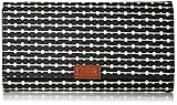 Fossil Women's Emma RFID Flap Clutch, Black Stripe, 1