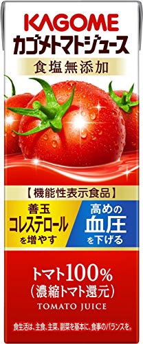カゴメ トマトジュース 食塩無添加 200ml(24本入×2ケース）48本 [機能性表示食品]商品画像