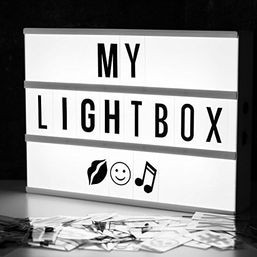 LED Cinematic Light Box, Austark DIY Combination Cinema Light Box USB with 100 Letters A4 Size for Home, Wedding, Birthday Party and Photoshoots