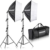 Neewer 700W Professional Photography 24x24 inches/60x60 centimeters Softbox with E27 Socket Light Lighting Kit
