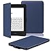 OMOTON Kindle Paperwhite Case Cover - The Thinnest Lightest PU Leather Smart Cover Kindle Paperwhite fits All Paperwhite Generations Prior to 2018 (Will not fit All New Paperwhite 10th Gen),Navy Blue