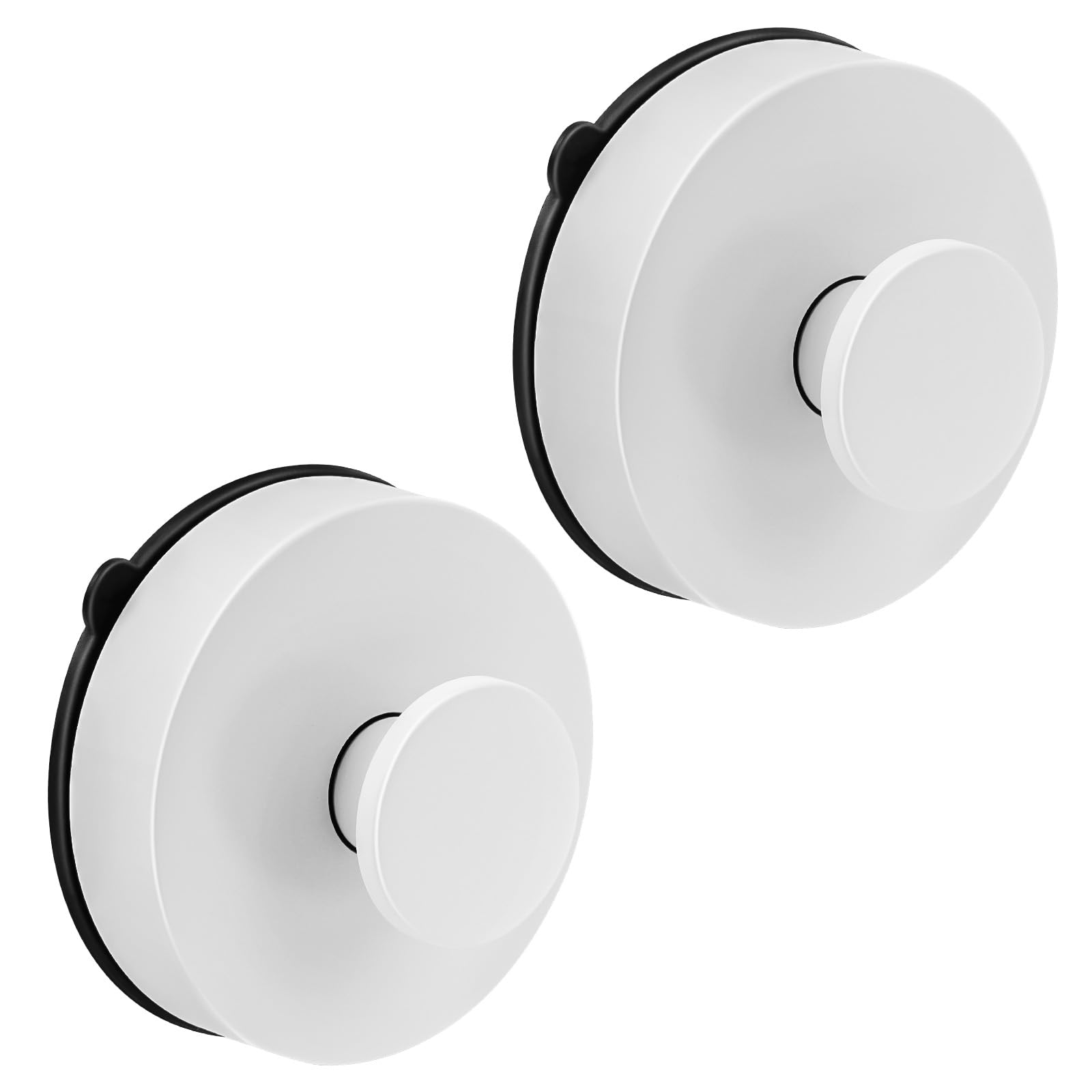 Flintronic Pcs Vacuum Suction Cup Hooks, Reusable Heavy Duty Towel Hook with SuctionCup, ABS for Bathroom/Kitchen/Bedroom, White