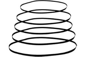 Sam&Johnny 5 Sizes Turntable Belt Rubber Flat Drive Belt for Repair Replacement Different Specifications Belt-Driven Turntables - 5 Pieces, black