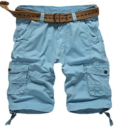 JEEPER Men's Nian Jeep Cotton Twill Multi Pocket Cargo Shorts(No Belt)