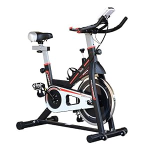 HOMCOM 8kg Flywheel Stationary Exercise Bike Racing Bicycle Home Fitness Trainer with Adjustable Resistance LCD Display…