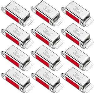 Cabinet Magnets Jiayi 12 Pack Magnetic Door Catch Stainless Steel Kitchen Cabinet Magnetic Catch Drawer Magnet for Cabinet Door Cupboard Magnetic Closures for Cabinet Magnetic Latches Cabinet Closer
