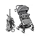 Airplane Lightweight Compact Travel Stroller - One Hand Fold,Umbrella Stroller,Full Recline Up 170, Pull Handle, Includes Rain Cover, Cup Holder, Baby Infant Toddler Up to 4 Years (Black)