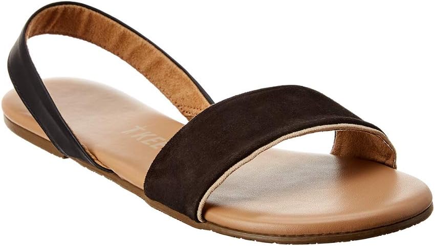 Charlie Leather Sandal, 6, Black