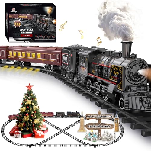 Red Luxury Rechargeable Christmas Train Set