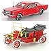 Fascinations Metal Earth 3D Metal Model Kits Ford Set of 2 - Red 1908 Model T and Red 1965 Mustang Coupe
