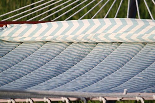 Radical Deal XL Quilted Cotton Hammock Wide 2 Person Outdoor Yard Tree Bed Real Wood w/Pillow