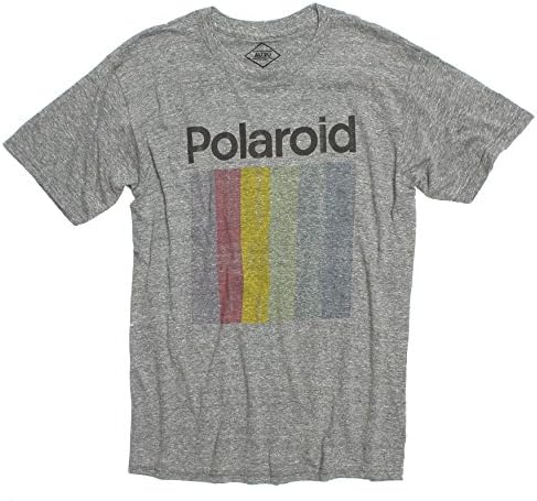 Polaroid Prism Logo with vintage style faded graphic mens Tee by Altru Apparel