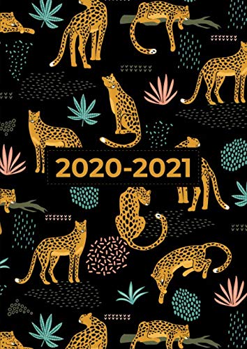 2020-2021 A4 Week to View Academic Planner | Leopards In The Wild 2: Mid Year Diary / August 2020 - July 2021 Organiser for School, Home and Work - ... Dates (moon phases, goals, todo lists)