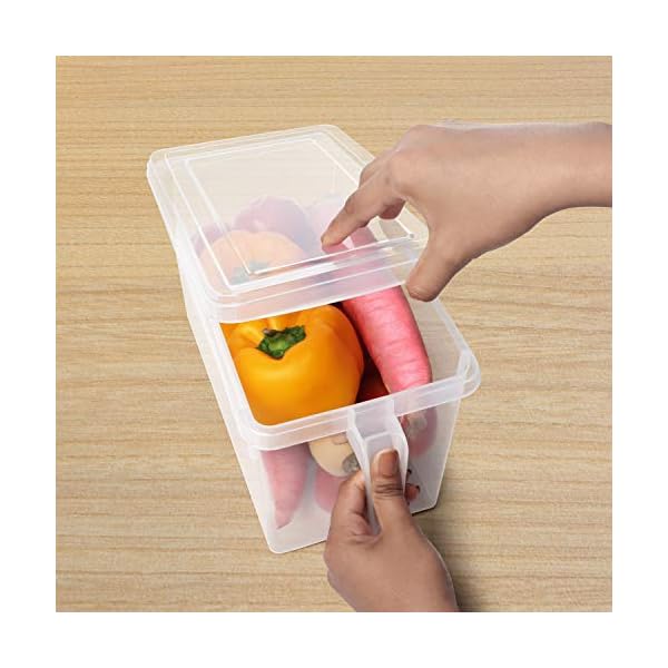 Kurtzy-Kitchen-Fridge-Cupboard-Storage-Containers-with-Handles-and-Lids-4-Pack-305cm12-Inches-Overall-Length-Clear-Plastic-Refrigerator-Tubs-for-Bathroom-Pantry-Drawer-Freezer-and-Home Kurtzy 4 Pack Kitchen Fridge & Cupboard Storage Containers with Handles and Lids - 30.5cm/12 Inches Overall Length…