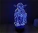 Multi-colored 3D Illusion Night Lighting Touch Botton 7 Color Change Decor LED Lamp