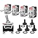 Nilight Heavy Duty Rocker Toggle Switch 15A 250V 20A 125V SPST 2 Pin ON/OFF Switch Metal Bat Waterproof Boot Cap Cover - 5 Pack, 2 Years Warranty primary
