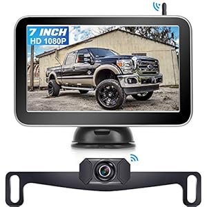 AMTIFO Wireless Backup Camera Car HD 1080P WiFi Rear View System 7 Inch Monitor Kit Truck Camper RV Hitch Auto License…