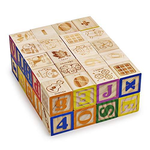 Amazon.com: SainSmart Jr. Wooden ABC Blocks 40PCS Stacking  SainSmart Jr. Wooden ABC Blocks Stacking Blocks Baby Alphabet Letters, Counting display picture 1