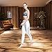 ONGASOFT Yoga Pants for Women Fitness Running Workout Leggings Tummy Control Side Pockets White