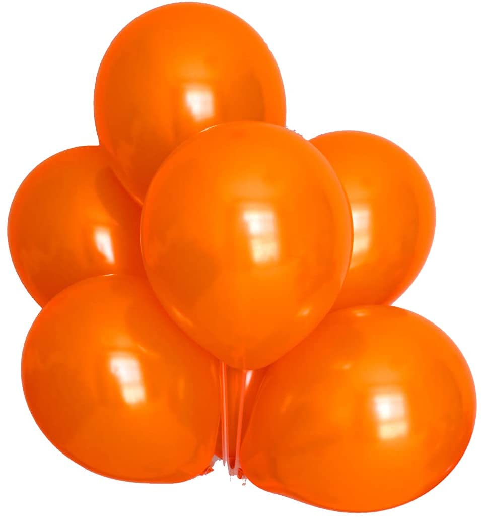 Generic Pack of 50 Latex 12 Inches Orange Balloons, Metallic Helium Quality Latex Orange Balloons For Party Decoration, Birthdays, Baby Showers, Weddings & Christenings.
