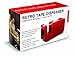 Kikkerland Retro Desktop Tape Dispenser, Red