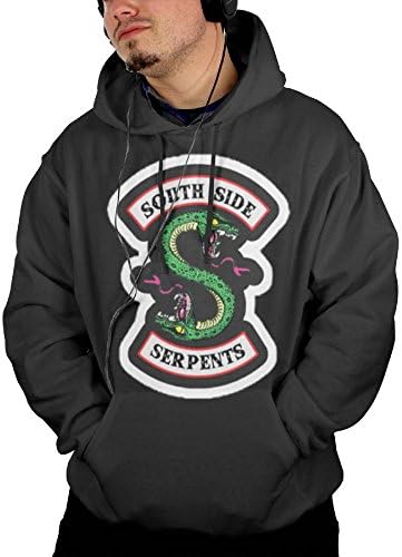 LOVECHY Riverdale South Side Serpents Mens Hooded Sweater Pocket SweatershirtBlack