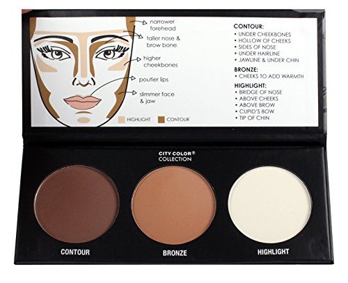 1pc City Color Contour Effects Palette & Dual-Ended Contour Brush Set