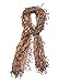 Cindy and Wendy Lightweight Soft Leaf Lace Fringes Scarf shawl for Women,Brown,One Size